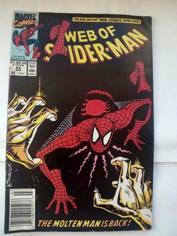 1071.jpg Komiks Web of Spiderman 62 March 1990
