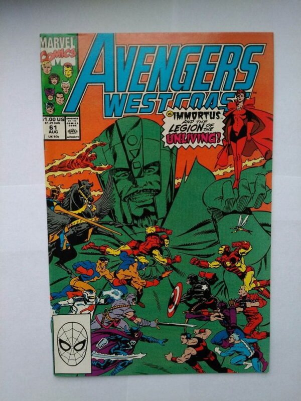Komiks Avengers West Coast 61 August 1990