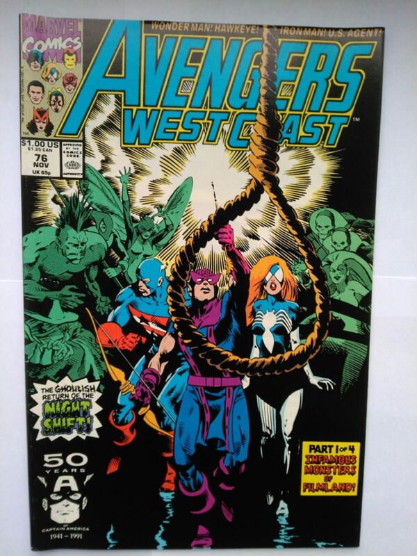 Komiks Avengers West Coast 76 November 1991