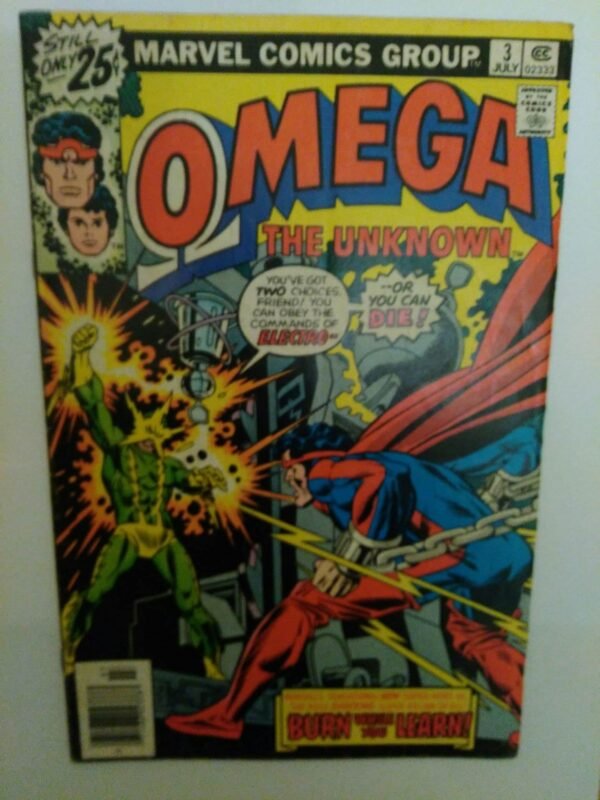 Komiks Omega The Unknown 3 July 1976 Electro
