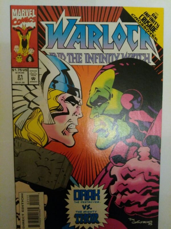 1710.jpg Komiks Warlock and The Infinity Watch 21 Oct 1993 Thor vs Drax