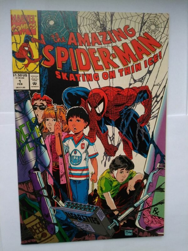 Komiks Amazing Spiderman 1 Skating on Ice 1990
