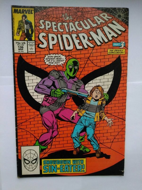 Komiks Spectacular Spiderman 136 March 1988 Death of Sin Eater