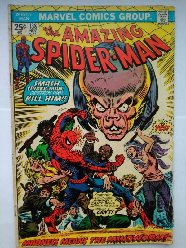 Komiks Amazing Spiderman 138 Nov 1974 1st Mindworm