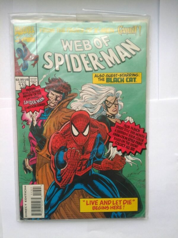 1886.jpg Komiks Web of Spiderman 113 June 1994 Zafoliowany