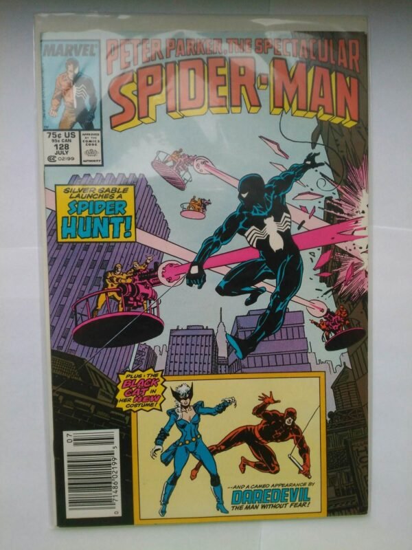 Komiks Spectacular Spiderman 128 July 1987 Black Cat New Costume