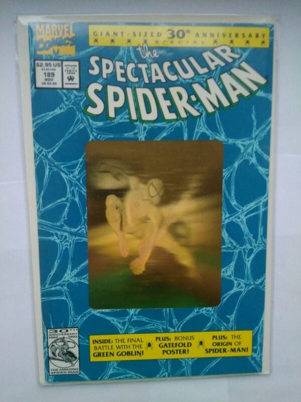 Komiks Spectacular Spiderman 189 June 1992 Hologram+Plakat