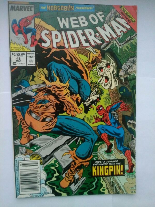 Komiks Web of Spiderman 48 March 1989 Origin of Hobgoblin II