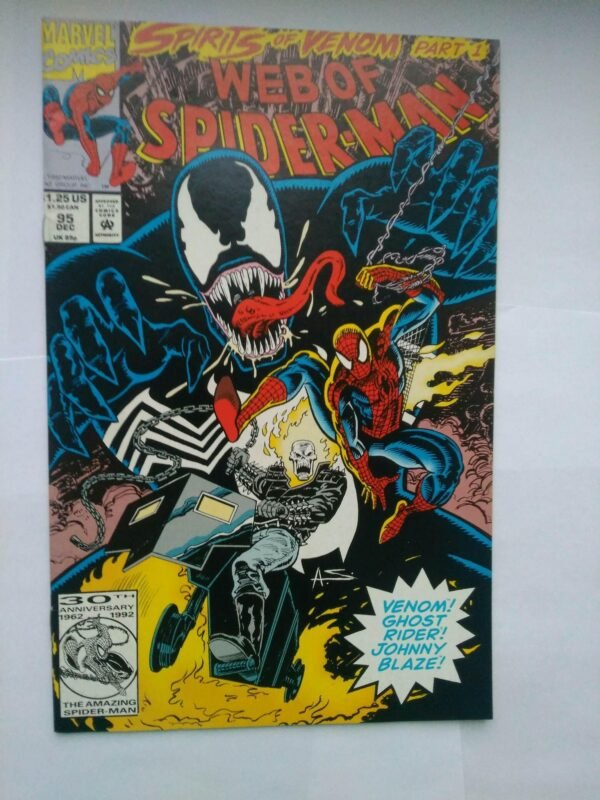 2049.jpg 2 x Komiks Web of Spiderman 9596 Spirits of Venom 90