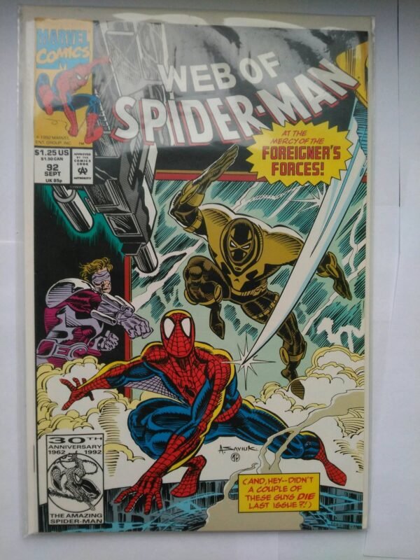 Komiks Web of Spiderman 92 September  1992