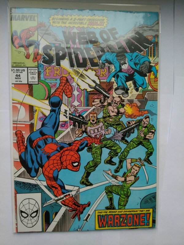 2068.jpg Komiks Web of Spiderman 44 November 1988 Hulk