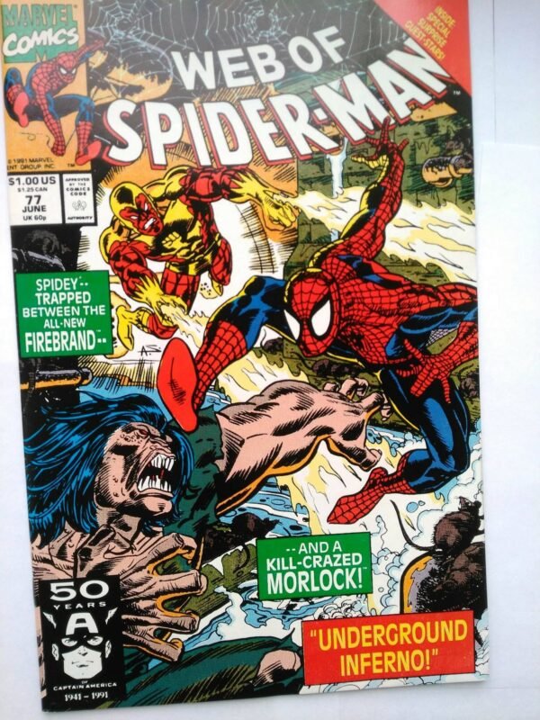 Komiks Web of Spiderman 77 June 1991
