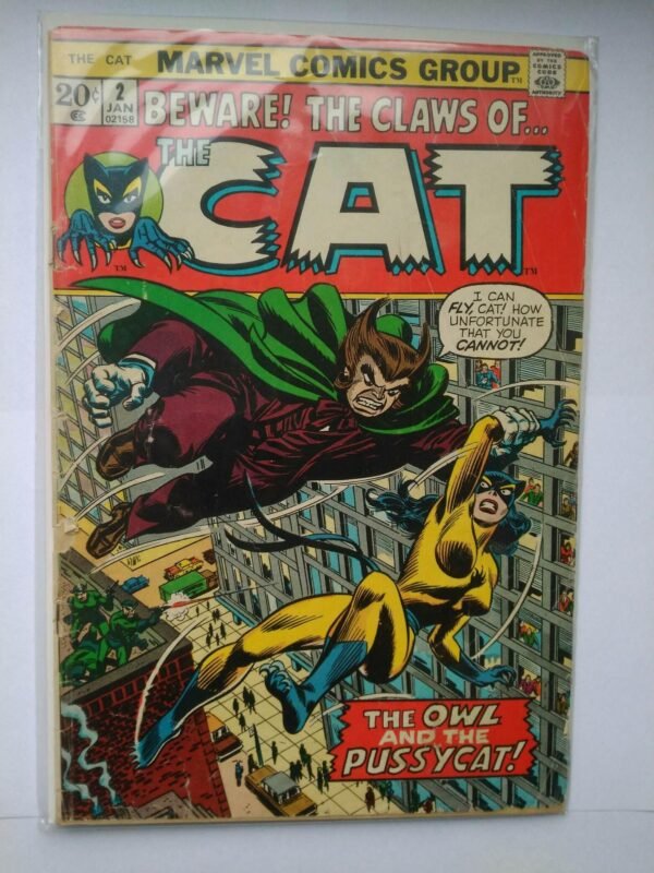 Komiks Beware the Claws of Cat 2 Jan 1973 2nd App Tigra