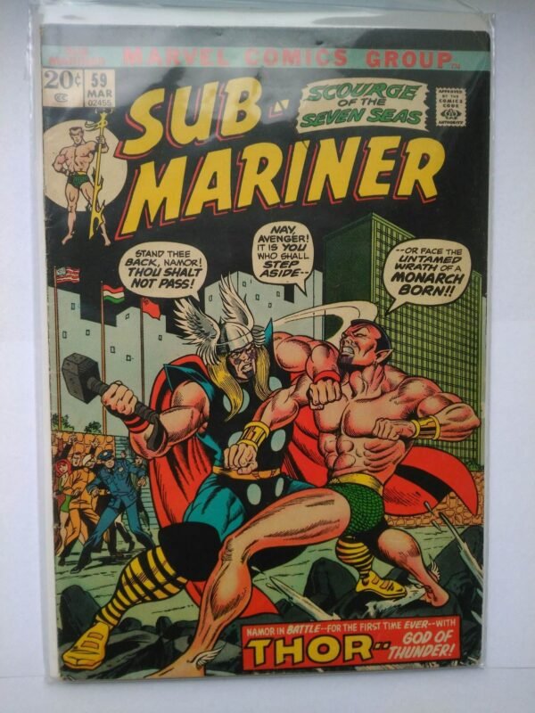 Komiks Submariner 59 March 1973 Namor vs Thor