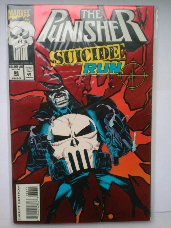 Komiks Punisher Suicide Run 86 January 1994 Metallic Cover