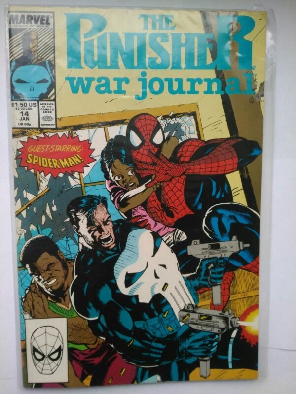 Komiks Punisher War Journal 14 January 1990 Spiderman