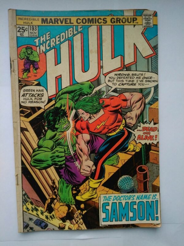Komiks Hulk 193 November 1975 2nd App Doc Samson