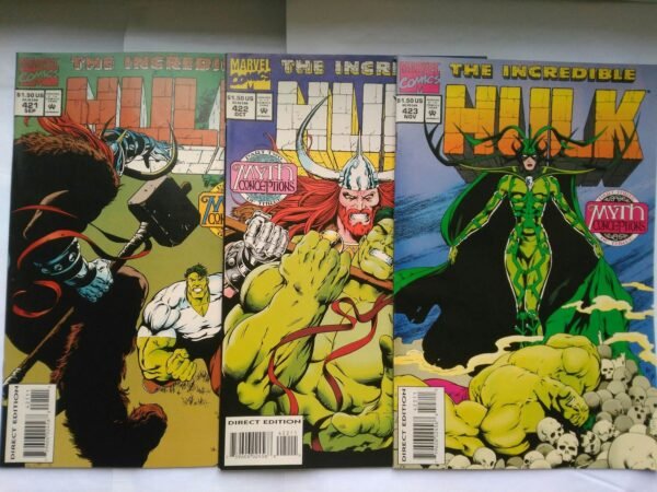 3 x Komiks Hulk 421-423 Myth Conception 1994 Full Run