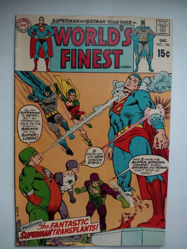 Komiks Worlds Finest 190 December 1969