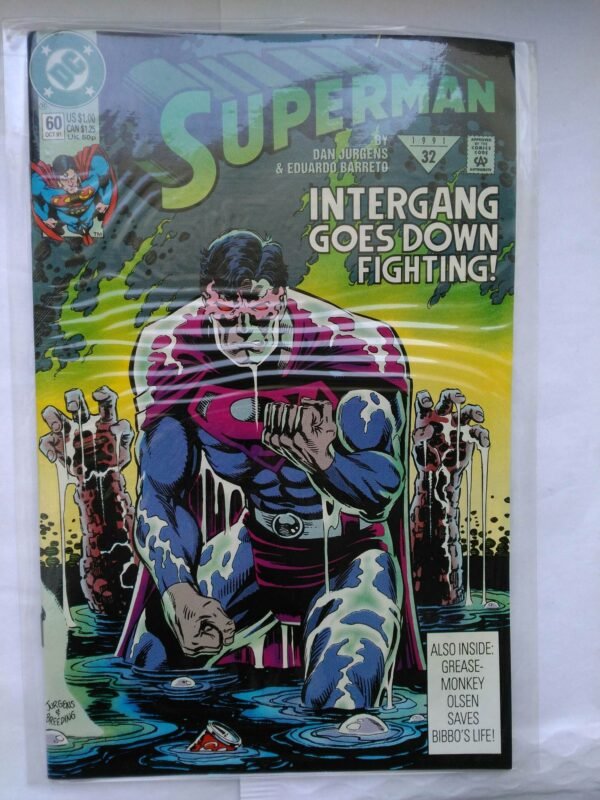Komiks Superman 60 October 1991 1st App of Agent Liberty
