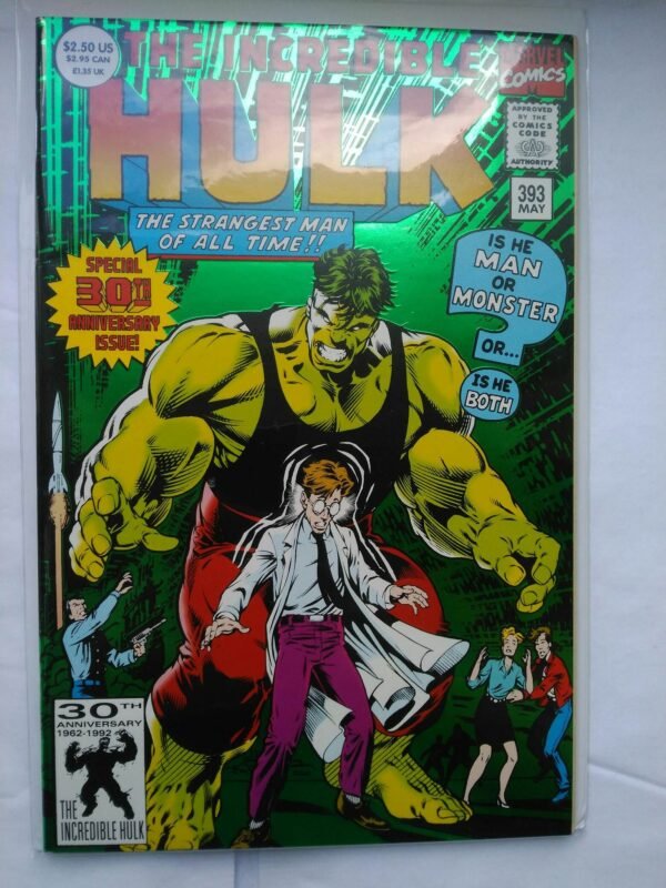 Komiks Hulk 393 May 1992 30th Anniversary Foil Cover