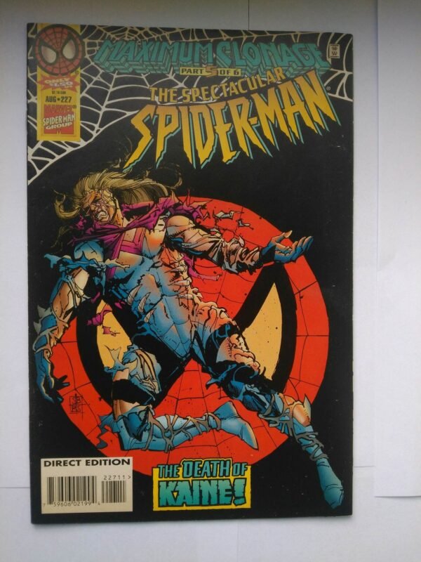 Komiks Spectacular Spiderman 227 August 1995 Death of Kaine