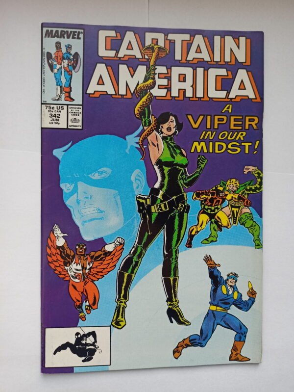 Komiks Captain America 342 June 1988 1st App Coachwip