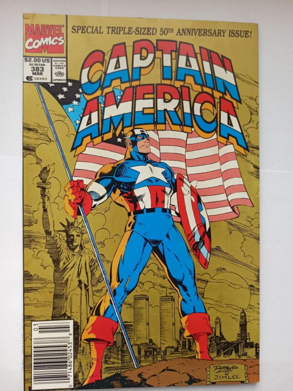 Komiks Captain America 383 March 1991 50th Anniversary