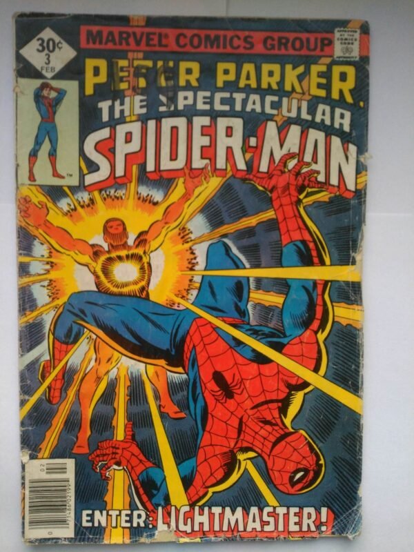 Komiks Spectacular Spiderman 3 Feb 1976 1st App Lightmaster