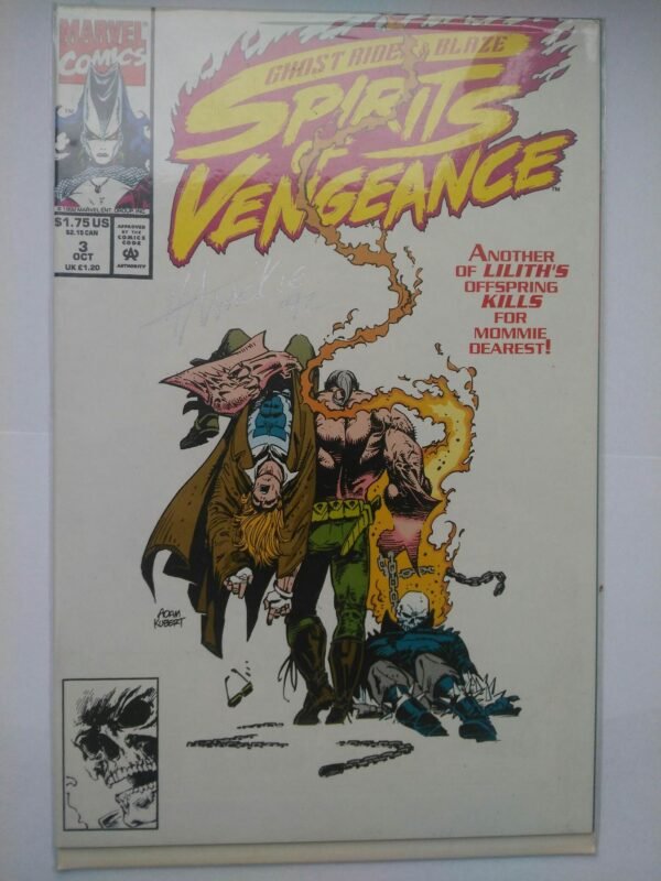 Komiks Spirits of Vengeance 3 Oct 1992 SIGNED MACKIE