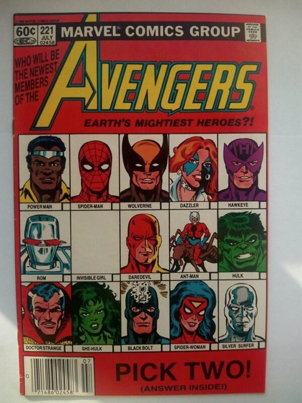 Komiks Avengers 221 July 1982