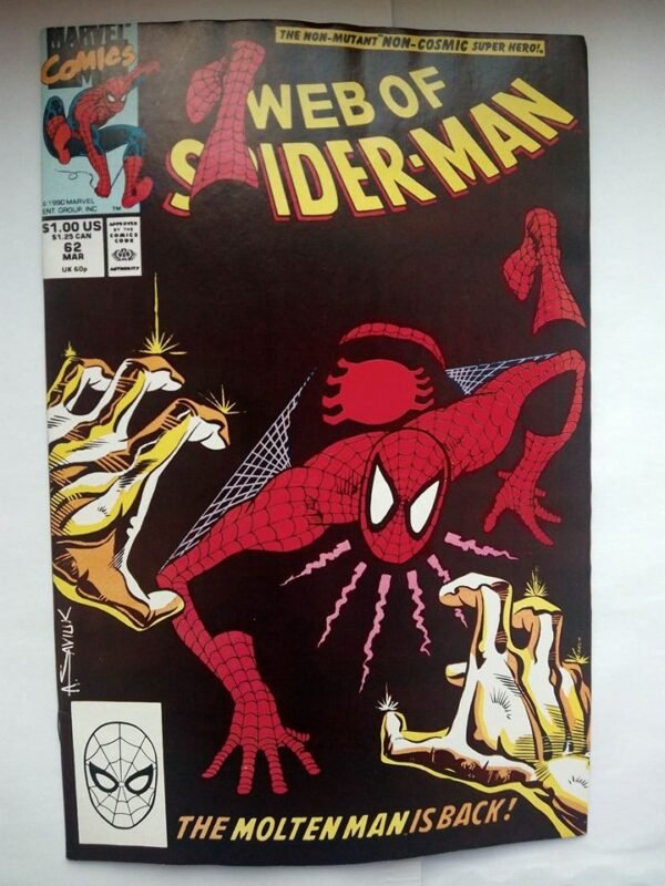 Komiks Web of Spiderman 62 March 1990