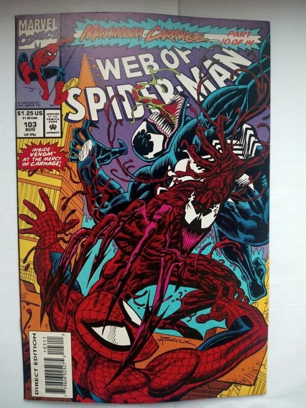 Komiks Web of Spiderman 103 August 1993
