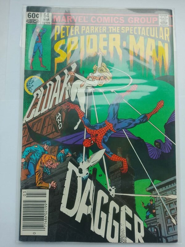 Komiks Spectacular Spiderman #64 March 1982 1st App Cloak&Dagger