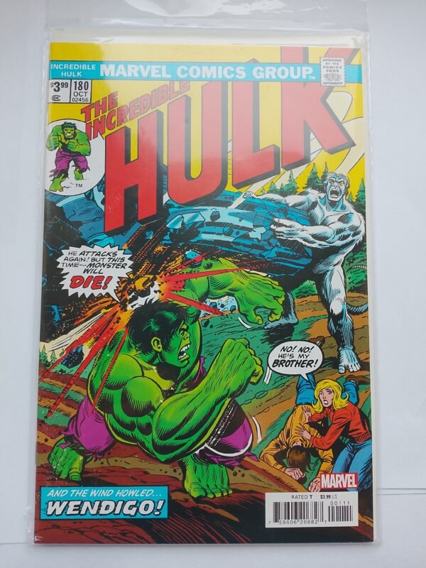 Komiks Hulk #180 Oct 2023 1st App Cameo Wolverine Fascimile Edition