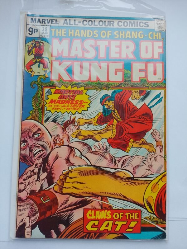 Komiks Master of Kung Fu #38 March 1976 1st App Cat
