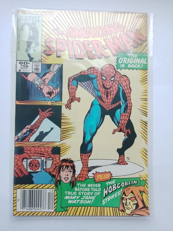 Komiks Amazing Spiderman #259 Dec 1984 Classic Costume&Mary JW Origin