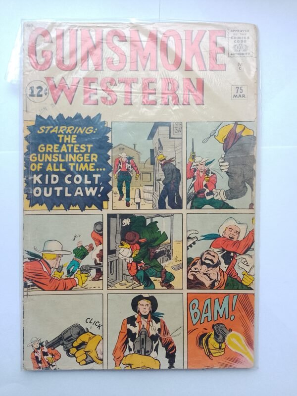 Komiks Gunsmoke Western #75 March1962 Marvel Kirby Cover