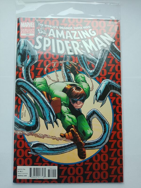 Komiks Amazing Spiderman #700 2013 Death of Peter Parker in Doc Ock's body