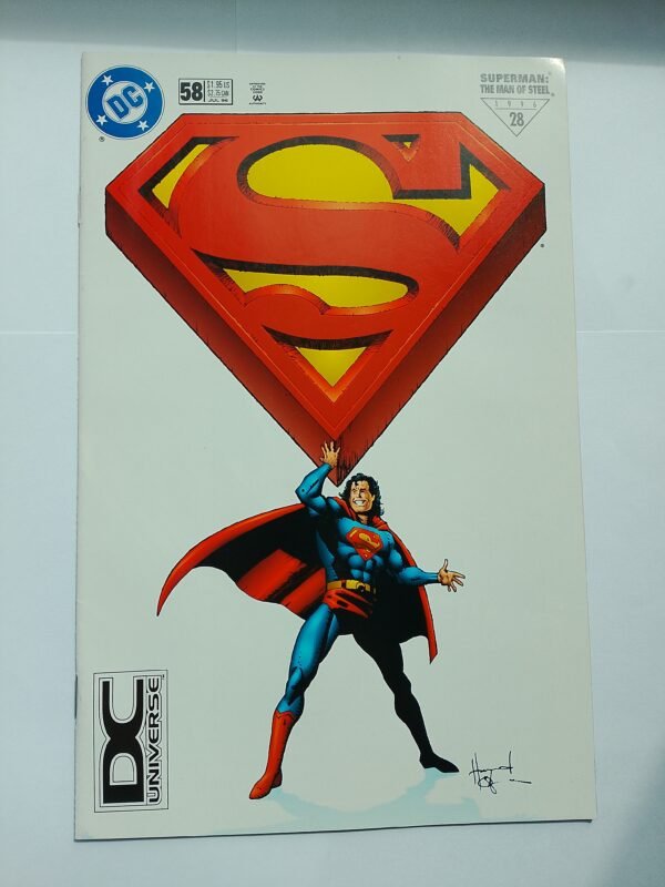 Komiks Superman The Man of Steel #58 Jan 1996 DC Universe Logo