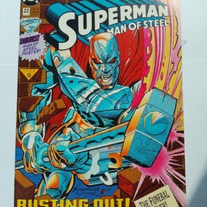 Komiks Superman The Man of Steel #22 June 1993 1st Full Steel + Poster