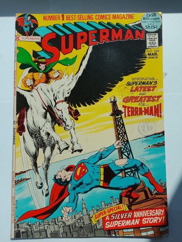 Komiks Superman #249 March 1972 1st App Terra-Man