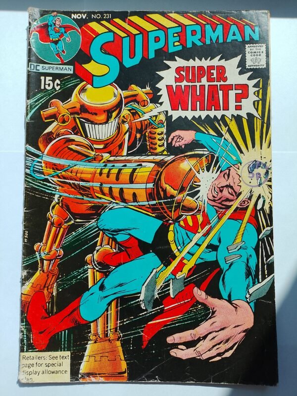 Komiks Superman #231 Nov 1970 Neal Adams Cover