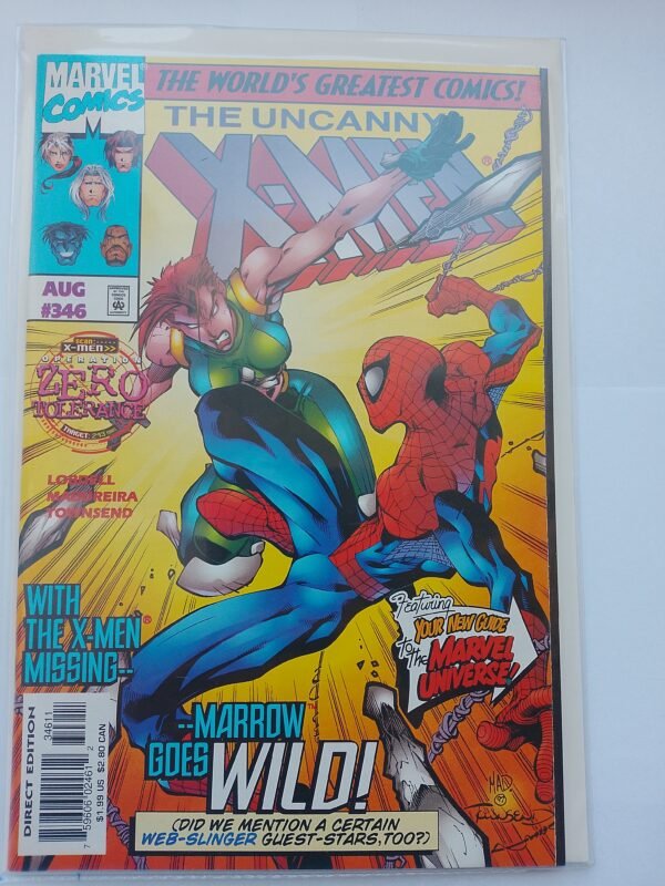 Komiks Uncanny X-Men #346 Aug 1997 Spiderman App