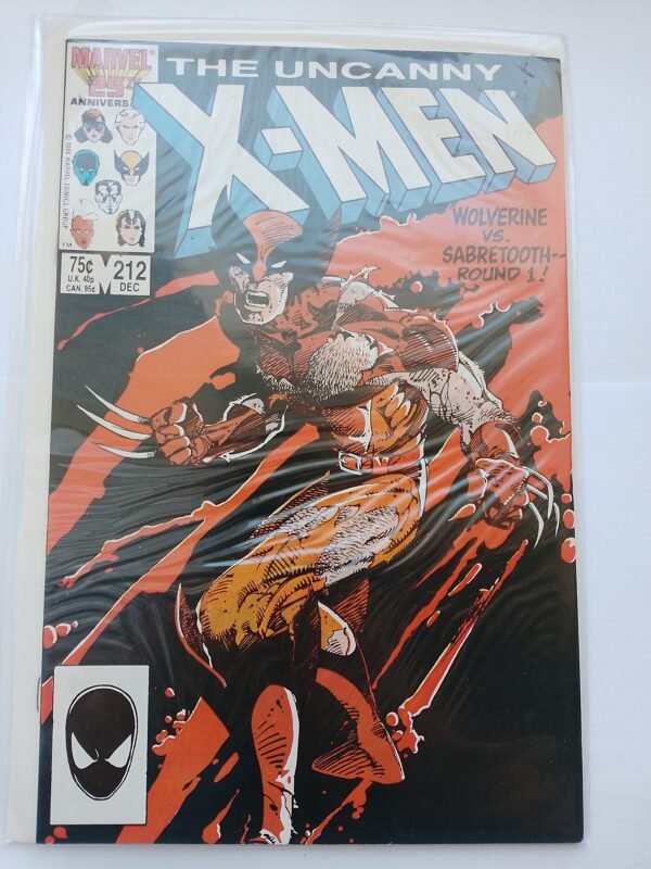 Komiks Uncanny X-Men #212 Dec 1986 First battle Wolverine vs Sabretooth