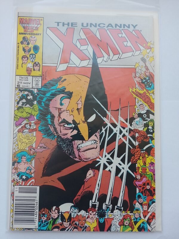 Komiks Uncanny X-Men #211 Nov 1986 1st Full App Marauders Border Cover