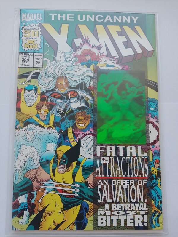 Komiks Uncanny X-Men #304 Sept 1993 Magneto Hologram