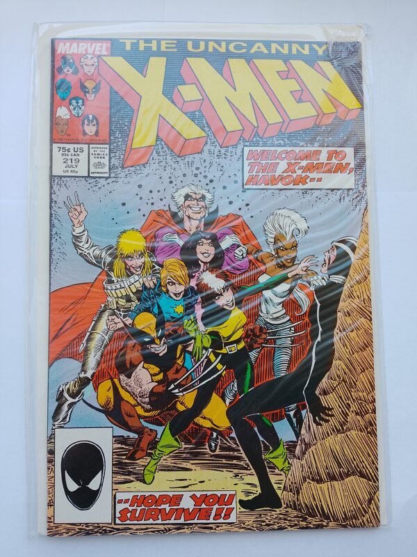 Komiks Uncanny X-Men #219 July 1987 Havok joins The X-Men
