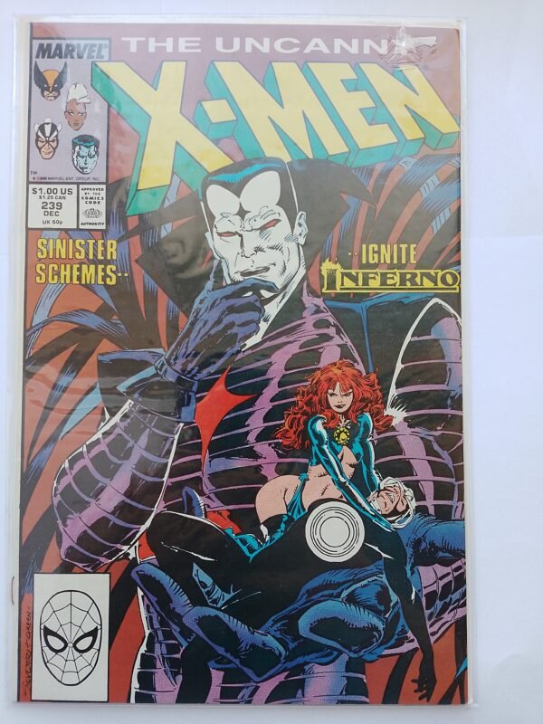 Komiks Uncanny X-Men #239 Dec 1988 1st App Cover Mr. Sinister