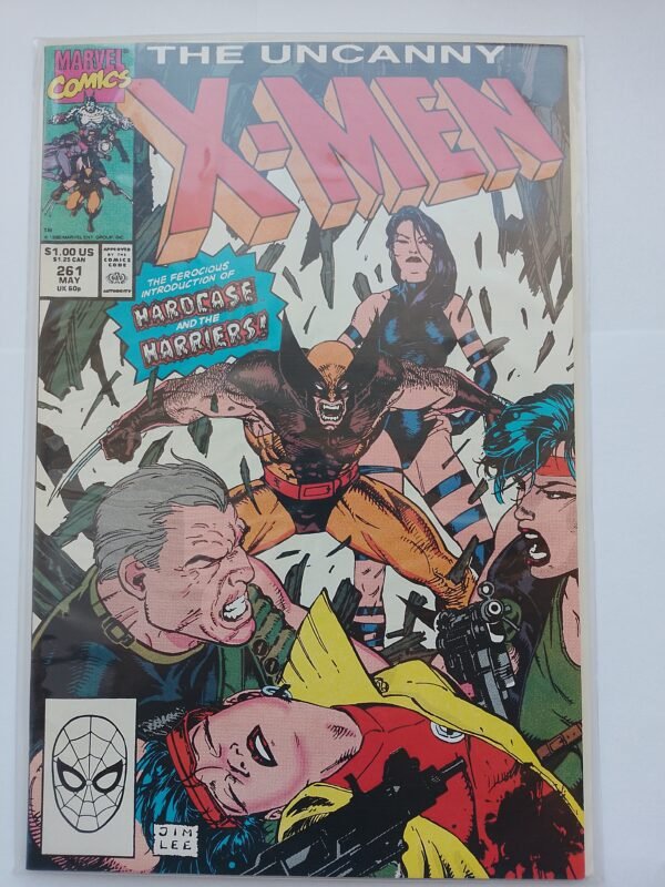 Komiks Uncanny X-Men #261 May 1990 1st Team App Hardcase and the Harriers Jim Lee